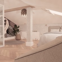 Pokój nastolatki na poddaszu - Katowice