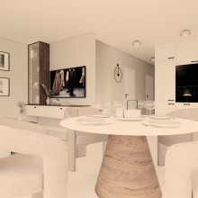 Salon z cegłą w Tychach